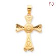 14K Gold Celtic Cross Pendant