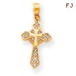 14K Gold Celtic Cross Pendant