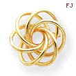 14K Gold Circle Pin