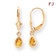 14K Gold Citrine Earrings - November