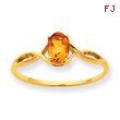 14K Gold Citrine November Ring