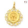 14K Gold Confirmation Medal Charm