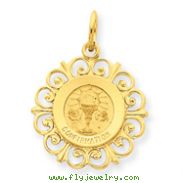 14K Gold Confirmation Medal Charm