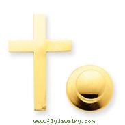 14K Gold Cross Tie Tac