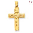 14K Gold Crucifix Charm