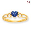 14K Gold December Blue Topaz Birthstone Ring