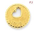 14K Gold Diamond -Cut Love Pendant