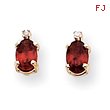 14K Gold Diamond & Garnet Birthstone Pendant