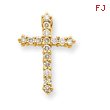 14K Gold Diamond Cross Pendant