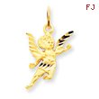 14K Gold Diamond-Cut Angel Charm