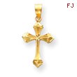 14K Gold Diamond-cut Passion Cross Charm