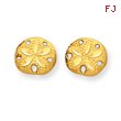 14K Gold Diamond-Cut Sand Dollar Earrings