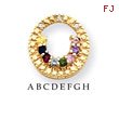 14K Gold Diamond Family Jewelry Pendant