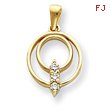 14K Gold Diamond Pendant