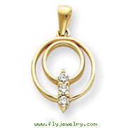 14K Gold Diamond Pendant