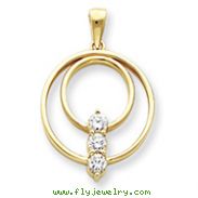 14K Gold Diamond Pendant