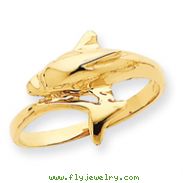 14K Gold Dolphin Ring