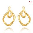 14K Gold Double Twisted Hoop Earrings