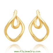 14K Gold Double Twisted Hoop Earrings