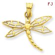 14K Gold Dragonfly Charm