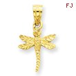 14K Gold Dragonfly Charm