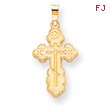 14K Gold Eastern Orthodox Cross Charm