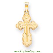 14K Gold Eastern Orthodox Cross Charm