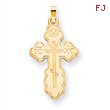 14K Gold Eastern Orthodox Cross Pendant