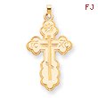 14K Gold Eastern Orthodox Cross Pendant