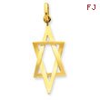 14K Gold Elongated Star of David Pendant