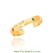 14K Gold Enameled Toe Ring