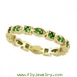 14K Gold Eternity .34ct Tsavorite Stackable Guard Ring