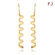 14K Gold Fancy Spiral Drop Earrings