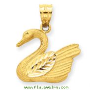 14K Gold Filigree Butterfly Pendant