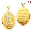 14K Gold Footprints Locket