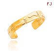 14K Gold Footprints Toe Ring