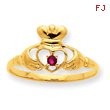 14K Gold Garnet January Birthstone Ring