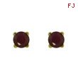 14K Gold Garnet Stud Earrings