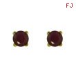 14K Gold Garnet Stud Earrings