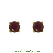 14K Gold Garnet Stud Earrings