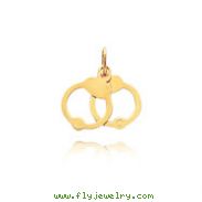 14K Gold Handcuffs Pendant