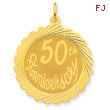 14K Gold Happy 50th Anniversary Charm