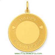 14K Gold Happy Anniversary Charm