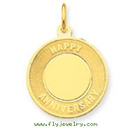 14K Gold Happy Anniversary Charm