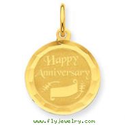 14K Gold Happy Anniversary Charm