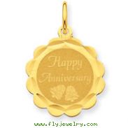 14K Gold Happy Anniversary Charm