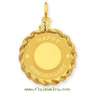 14K Gold Happy Anniversary Charm