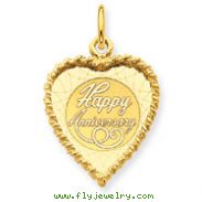 14K Gold Happy Anniversary Charm