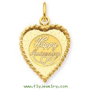 14K Gold Happy Anniversary Charm