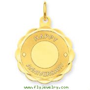 14K Gold Happy Anniversary Charm